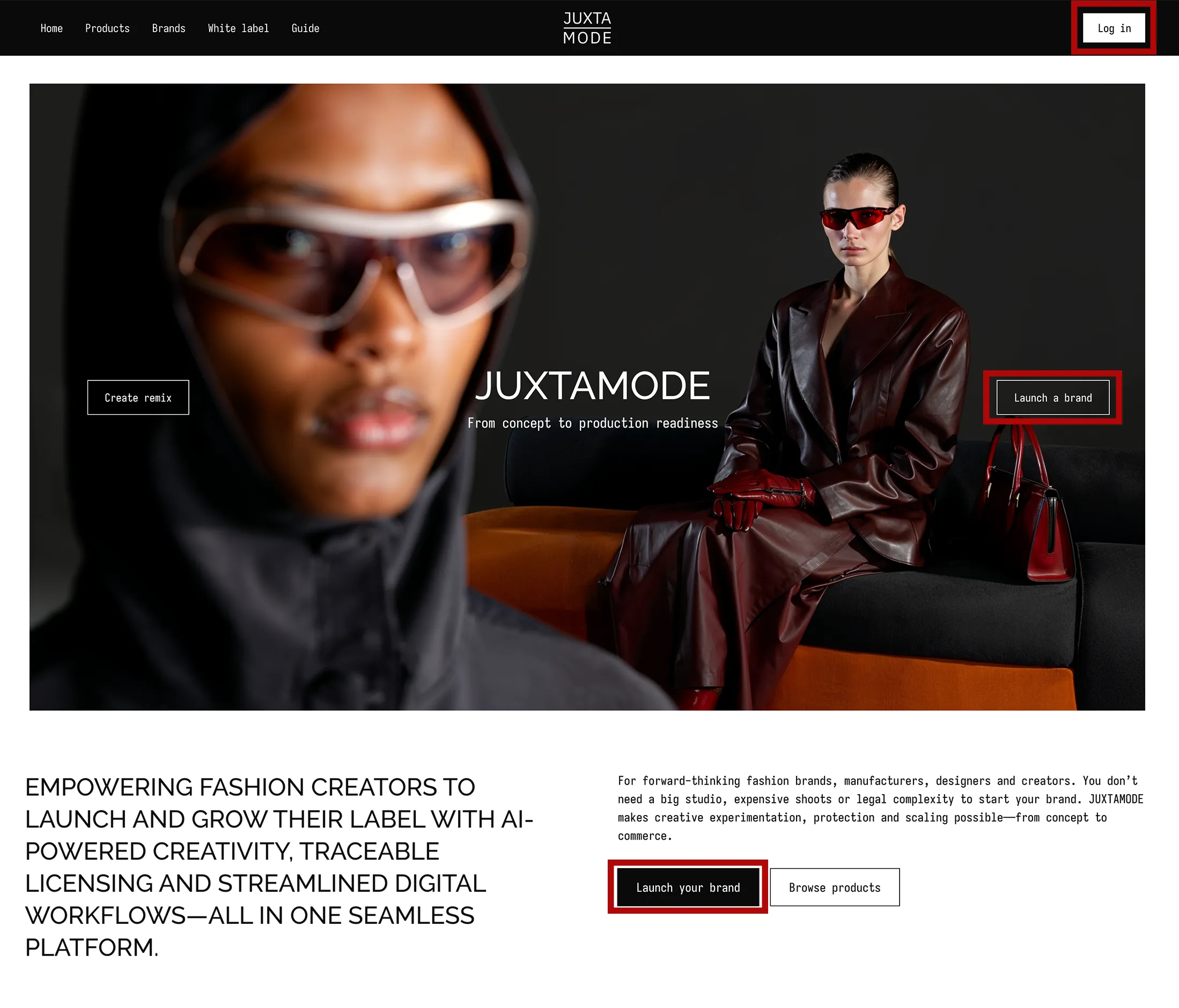 Sign-Up Options on the Main Page: